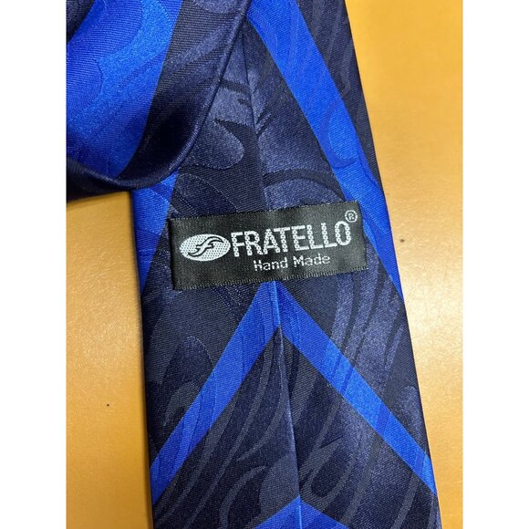 Christian Themed Handmade Fratello Tie With Blue Cross Design - Picture 3 of 3